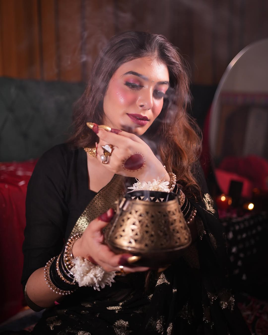 Candlelit portrait — Suhana Studio